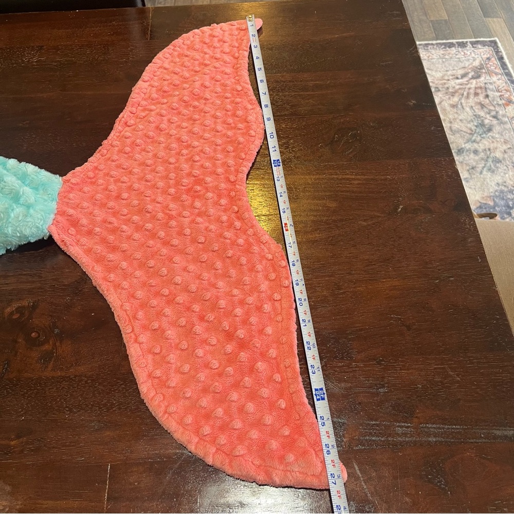 Cozy Mermaid Tail Blanket for Kids - Pink and Blue. By Tara’s Cozy Creations. - Picture 10 of 12